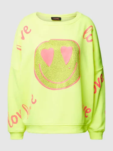 miss goodlife Sweatshirt mit Motiv-Print in Neon Gelb