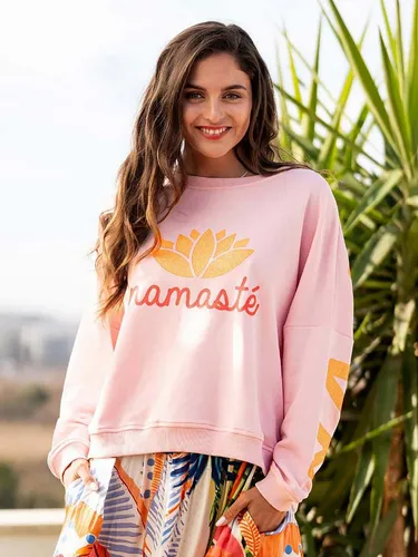 Miss Goodlife Sweatshirt Sweater Roundneck Namaste Rose