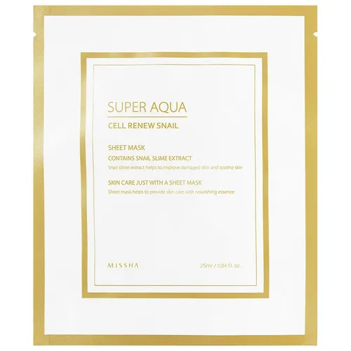 Missha - Super Aqua Renew Snail Hydro Gel Mask Feuchtigkeitsmasken 28 g