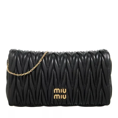 Miu Miu Crossbody Bags - Matelless Nappa Leather Mini Bag - Gr. unisize - in Schwarz - für Damen