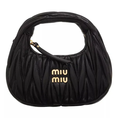 Miu Miu Hobo Bag - Wander Matelassé Hobo Mini Bag - Gr. unisize - in Schwarz - für Damen