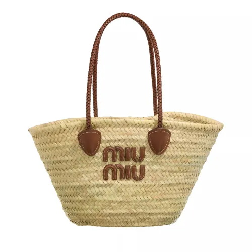 Miu Miu Shopper - Straw Bag - Gr. unisize - in Beige - für Damen