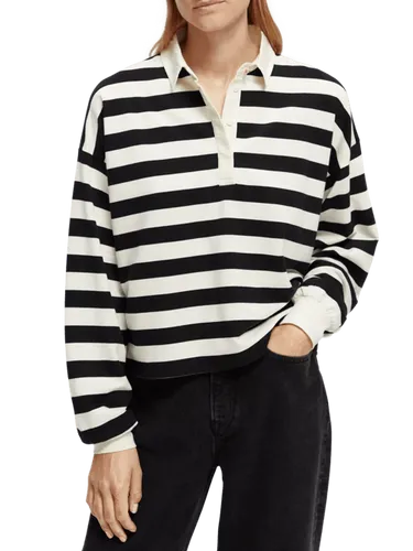 Mixed stripe baseball long-sleeve T-shirt in Organic Cotton - Größe XS - Multicolor - Frau - T-Shirt - Scotch & Soda
