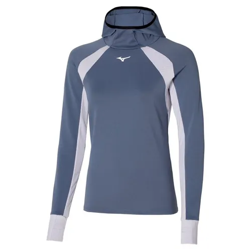 Mizuno Warmalite Hooded LS Shirt - Funktionsunterwäsche - Damen Nightshadow Blue S