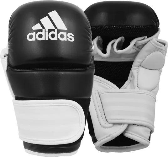MMA-Handschuhe ADIDAS PERFORMANCE "Training Grappling Cloves" Boxhandschuhe Gr. S, schwarz (schwarz, weiß) Boxhandschuhe