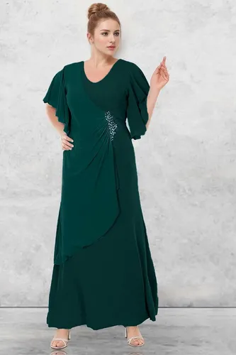 Modabout Abendkleid Langes Maxikleid Hochzeitskleid Für Damen - NELB0553D9732ZMT (1-tlg)