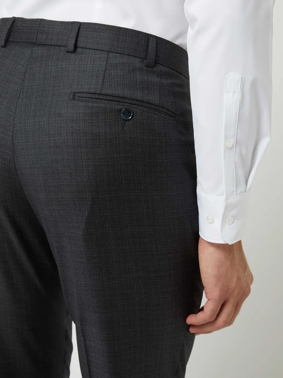 Modern Fit Anzughose aus Schurwolle Modell 'Per'