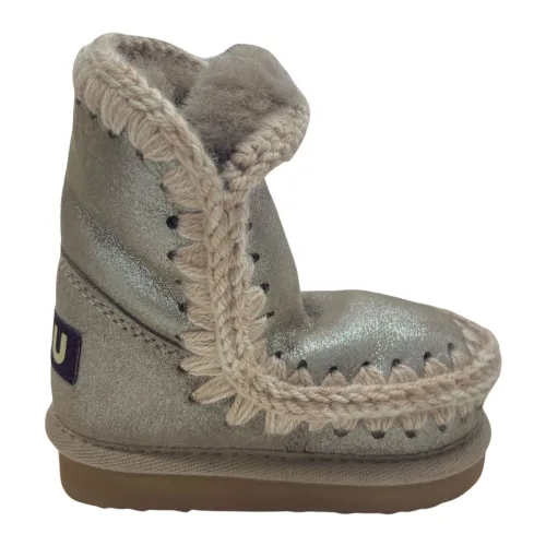 Moderne Graue Lurex Eskimo Sneakers Mou