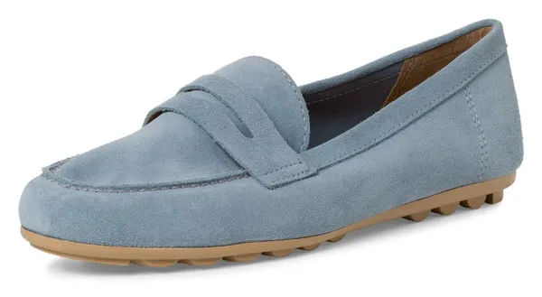 Mokassin TAMARIS Gr. 37, blau (hellblau) Damen Schuhe Slip ons