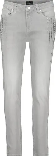 Monari Slim-fit-Jeans 408302 silber grau melange