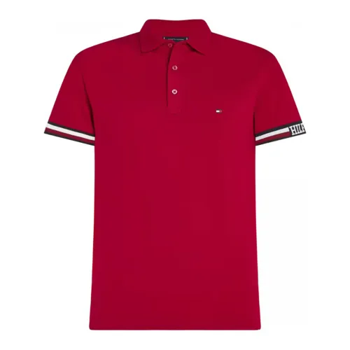 Monotype Flag Cuff Polo Shirt,Flaggenmanschette Slim Fit Polo Tommy Hilfiger
