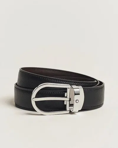 Montblanc Reversible Saffiano Leather 30mm Belt Black/Brown
