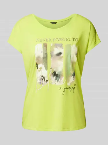 Montego T-Shirt mit Motiv- und Statement-Print in Hellgruen