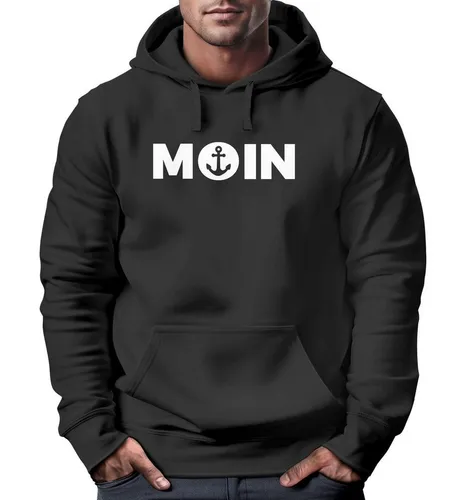 MoonWorks Hoodie Hoodie Herren Moin Herz mit Anker Kapuzen-Pullover Moonworks®