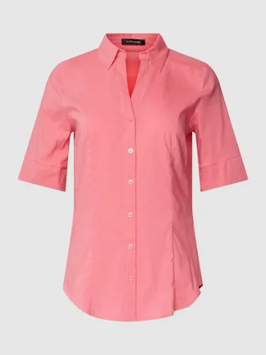 More & More Bluse mit Umlegekragen in Pink