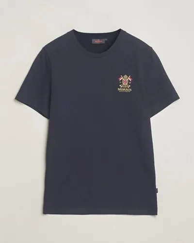 Morris Crew Neck Cotton T-Shirt Old Blue