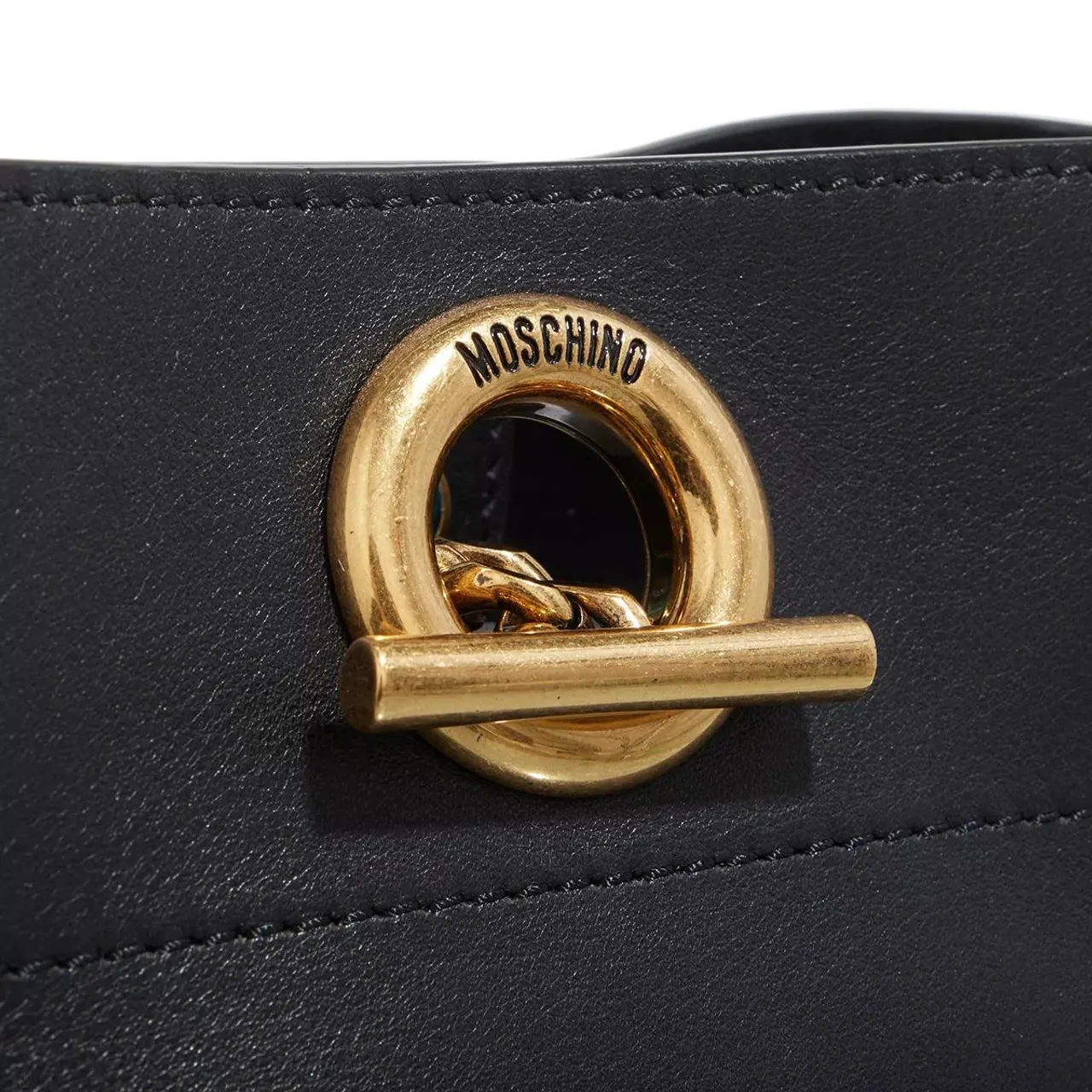Moschino Crossbody Bags - Metal Toggle Shoulder Bag - Gr. unisize - in Schwarz - für Damen