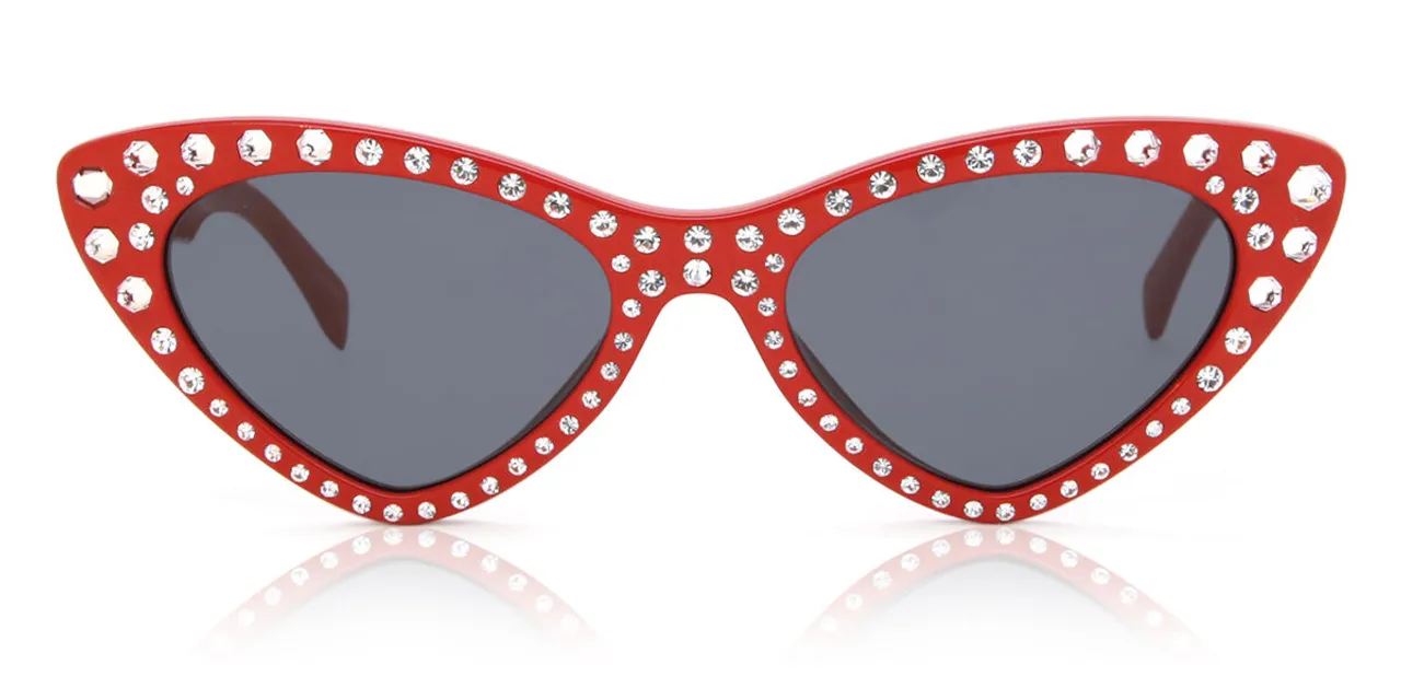 Moschino MOS006/S/STR C9A/IR Rote Damen Sonnenbrillen