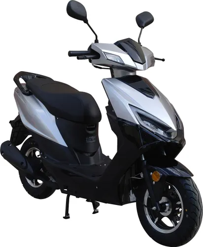 Motorroller GT UNION "Sonic 45 (mit/ohne Topcase)" & Mofas silberfarben (silberfarben, schwarz ohne topcase) Motorroller
