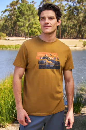 Mountain Explorer T-Shirt aus Bio-Baumwolle für Herren - Beige