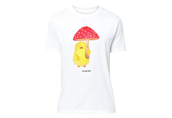 Mr. & Mrs. Panda T-Shirt Küken Fliegenpilz - Weiß - Geschenk, Damen, Lustiges T-Shirt, Männer, (1-tlg)