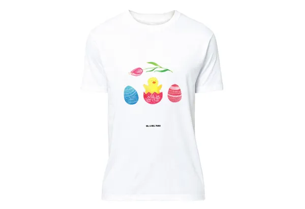 Mr. & Mrs. Panda T-Shirt Küken geschlüpft - Weiß - Geschenk, Ostergrüße, Frauen, Shirt, Ostern (1-tlg)