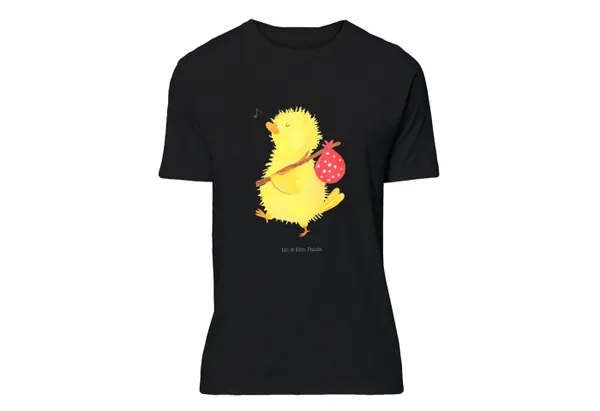 Mr. & Mrs. Panda T-Shirt Küken Wanderer - Schwarz - Geschenk, Frauen, Freude, Osterdeko, Welte (1-tlg)