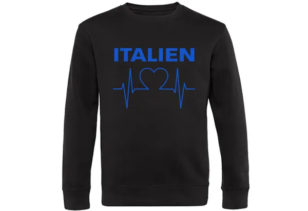 multifanshop Sweatshirt Italien - Herzschlag - Pullover