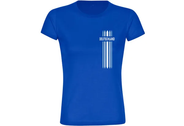 multifanshop T-Shirt Damen Deutschland - Streifen - Frauen