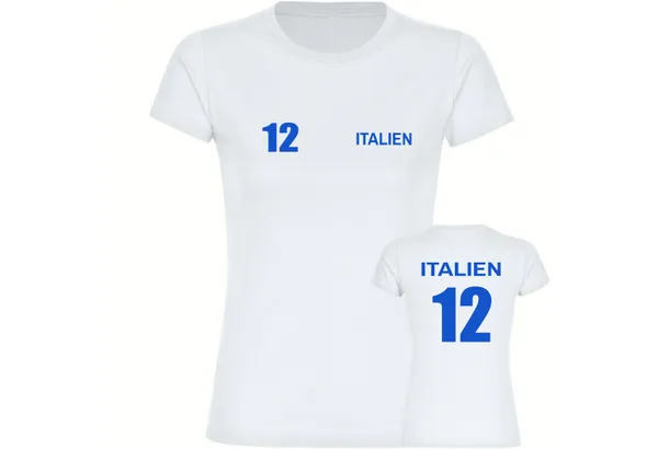 multifanshop T-Shirt Damen Italien - Trikot 12 - Frauen