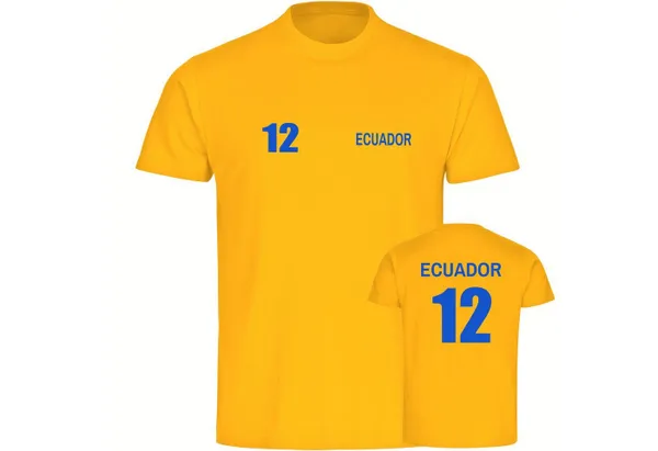 multifanshop T-Shirt Herren Ecuador - Trikot 12 - Männer