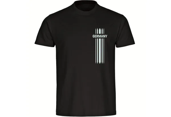 multifanshop T-Shirt Herren Germany - Streifen - Männer