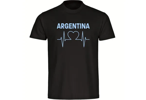 multifanshop T-Shirt Kinder Argentina - Herzschlag - Boy Girl