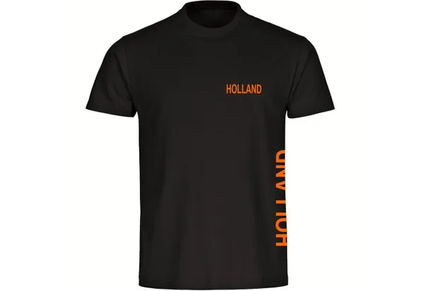 multifanshop T-Shirt Kinder Holland - Brust & Seite - Boy Girl
