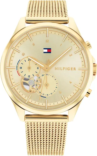 Multifunktionsuhr TOMMY HILFIGER "1782417" Armbanduhren goldfarben Damen Quarzuhren