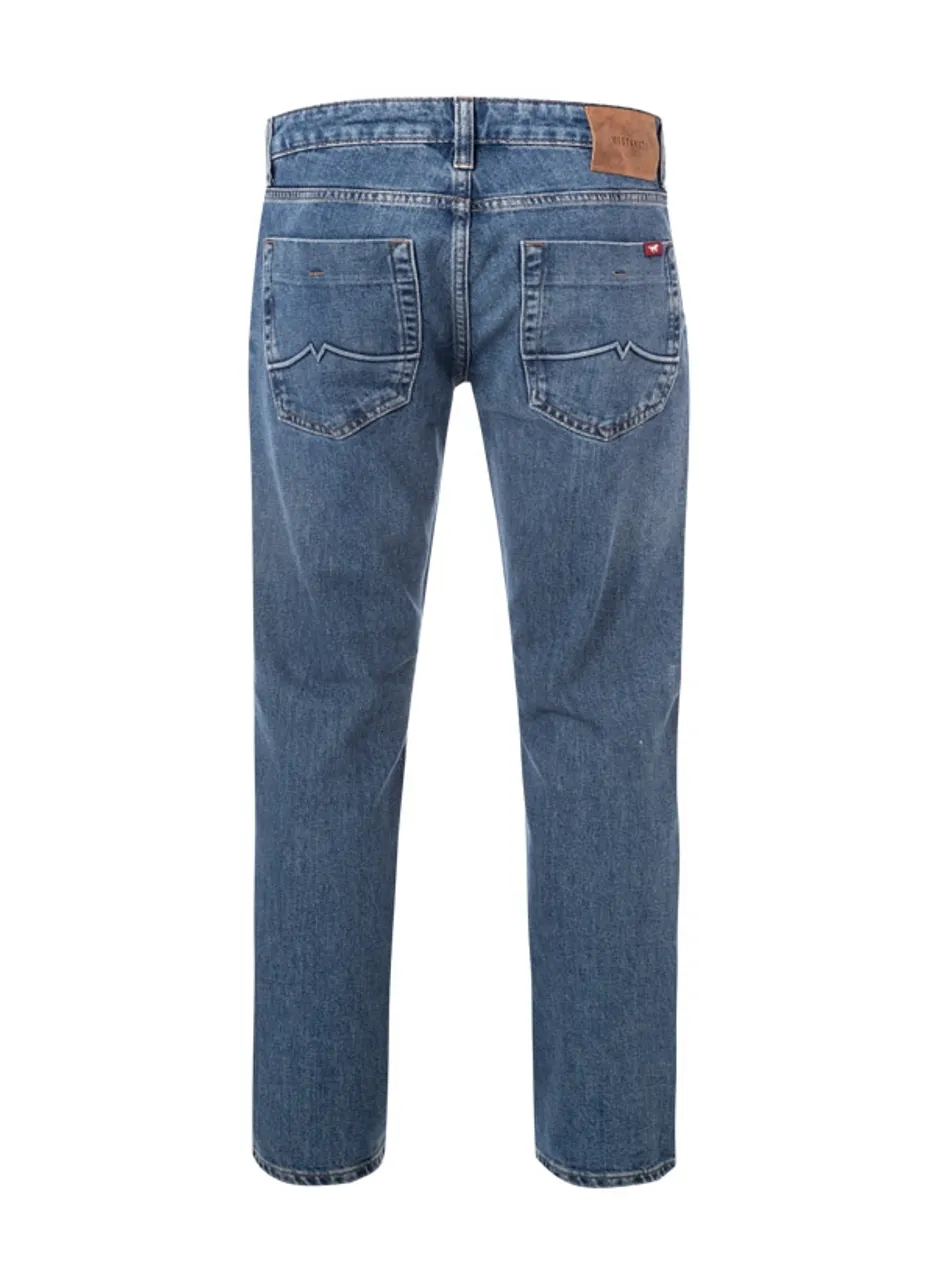MUSTANG Herren Jeans blau Baumwoll-Stretch