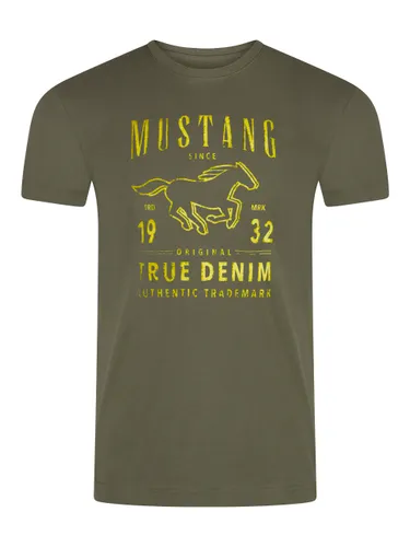 Mustang Herren T-Shirt Mehrfarbig Rundhals Regular Fit S bis 6XL