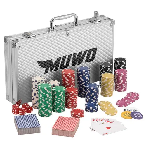 MUWO "All In" Pokerkoffer-Set mit 300 Chips
