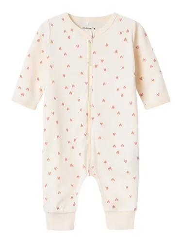 Name It Schlafoverall NBFNIGHTSUIT ZIP BUTTERCREAM HEARTS