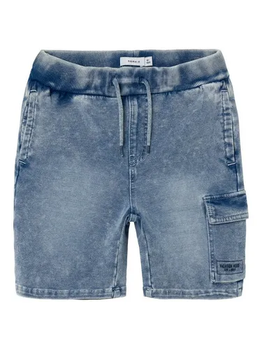 Name It Shorts Stretch Jeans Shorts Kurze Cargo Hose Denim Pants 7475 in Hellblau