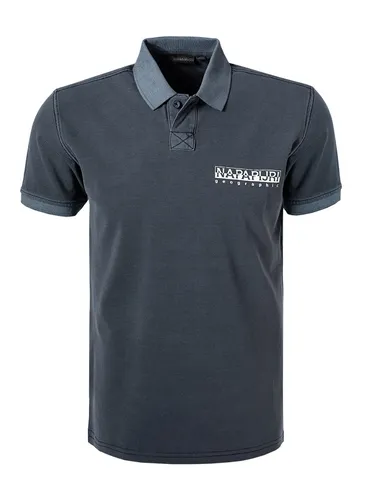 NAPAPIJRI Herren Polo-Shirt blau Baumwoll-Piqué