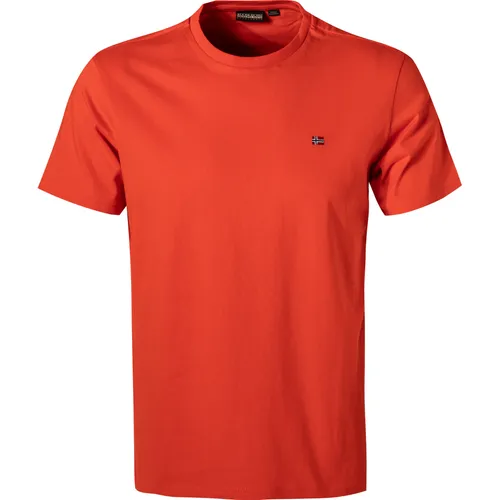 NAPAPIJRI Herren T-Shirt orange Baumwolle