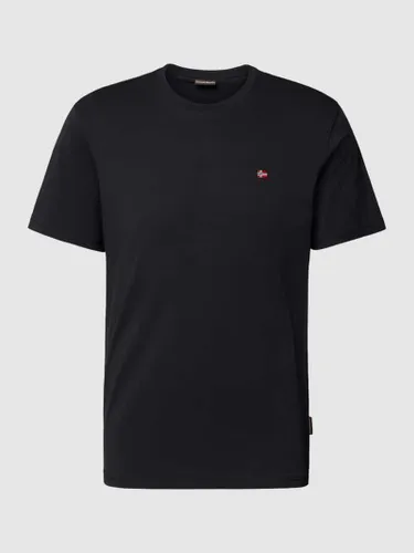 Napapijri T-Shirt mit Label-Stitching Modell 'SALIS' in Black