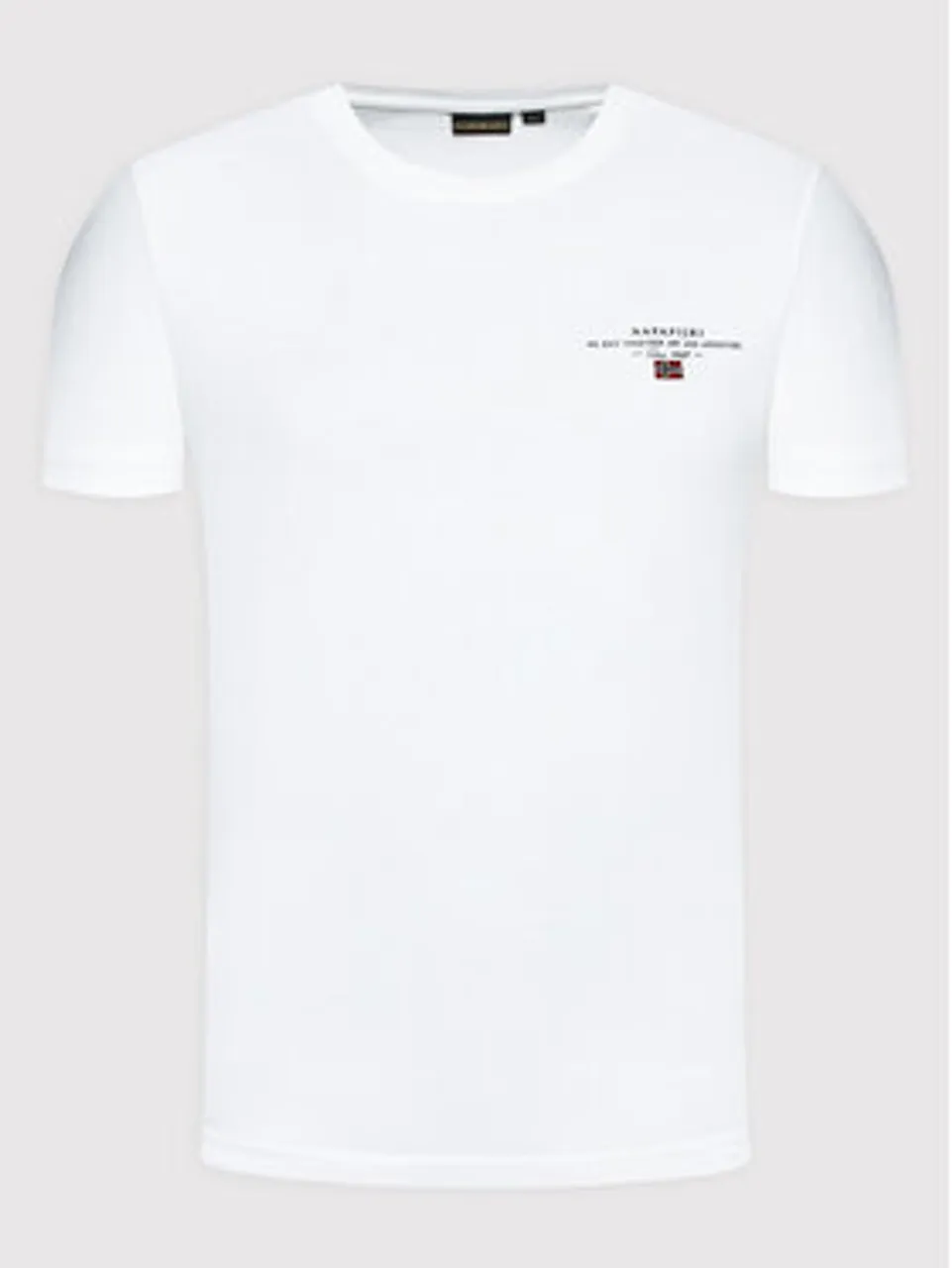 Napapijri T-Shirt Selbas NP0A4GBQ Weiß Regular Fit