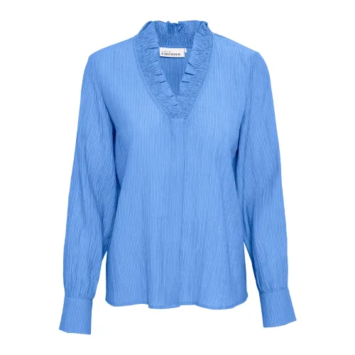 Nathasjakb Shirt Bluser in Della Robbia Blue Karen by Simonsen