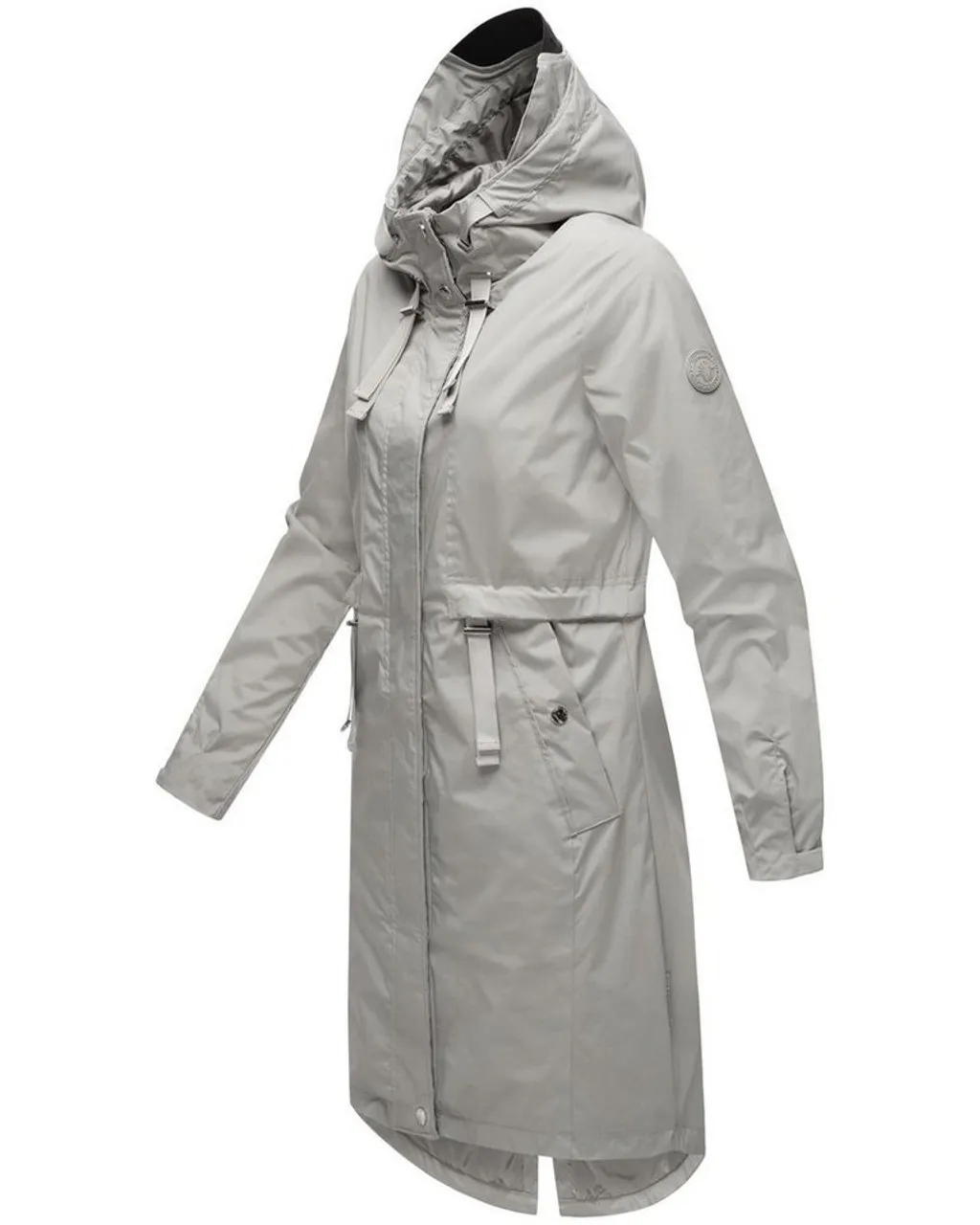 Navahoo Kurzmantel Silberperlee stylischer wasserabweisender Mantel mit Kapuze