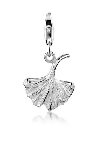 Nenalina Charm-Einhänger Ginkgo Blatt Natur Symbol Glück 925 Silber