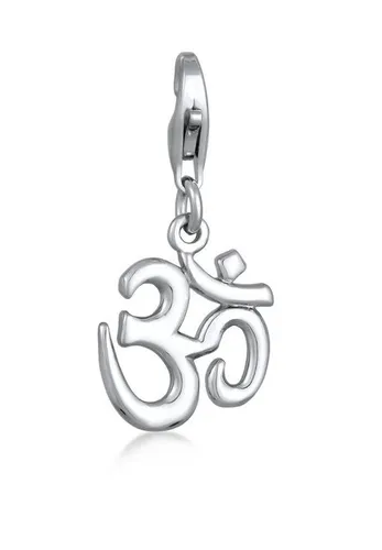 Nenalina Charm-Einhänger Om Symbol Anhänger Yoga 925 Silber