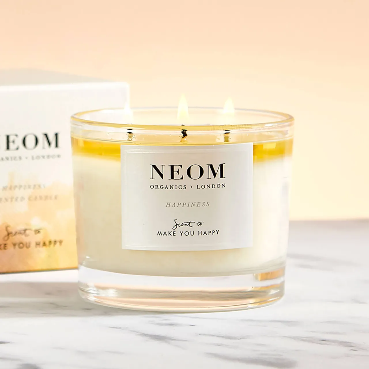 NEOM Happiness Scented 3 Wick Candle