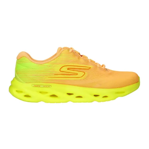 Neongelber Swirl Tech Speed Sneaker Skechers